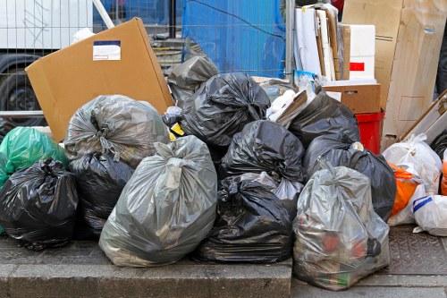 Domestic skip being delivered to a Chiswick home